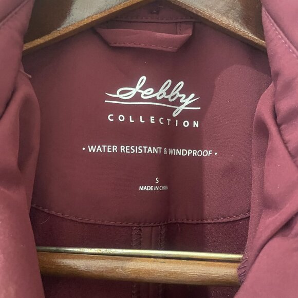 Sebby Collection Women's Soft Shell Trench Coat Water Resistant with Hood Small - Picture 3 of 9